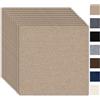 Bcuuozeeing Piastrelle per moquette 30x30cm, autoadesive - Set da 10 pezzi - 0,9 m² - Moquette con retro, resistente, per appartamento, ufficio, attività commerciale, marrone chiaro