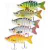 SOARFLY Esche Artificiali Spinning, 5 Pcs Esche da Pesca, Artificiali Spinning Mare SOARFLY per Luccio, Spigola, Acqua Dolce, Acqua Salata,Attrezzatura Familiare per Pesci Predatori (C)