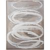 DRW Quadro Tela Stampato Astratto con Cornice PS Bianca 90 x 4,5 x 120 cm, Medidas: 90x4.5x120cm