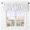 VCNY Home Carmen da Finestra mantovana Finestra di Alta qualità, Trattamento, 152,4 cm X20, Bianco