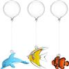 LEONARDO HOME Set di 3 Pesci clownfisch, Delfino, Pesce Leonardo Mare Assortiti, 059068, Multicolore, 6 cm