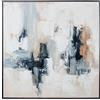 DRW Quadro Tela Stampato Astratto con Cornice PS Blu Beige e Bianco 100 x 4,5 x 100 cm, Medidas: 100x4.5x100cm