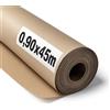 OFITURIA Carta Imballaggio Kraft Marrone 70 g/m² - Rotolo 0,90×45 m - Confezione da 6 Rotoli - Carta da Imballaggio e Carta da Pacchi, Fai-da-Te e Progetti Creativi - Idonea per Uso Alimentare