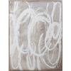 DRW Quadro Tela Stampato Astratto con Cornice PS Bianca 90 x 4,5 x 120 cm, Medidas: 90x4.5x120cm