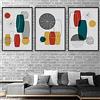 Artze Wall Art Mid Century - Stampa geometrica astratta moderna, 3 pezzi, formato A2