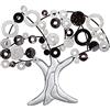 GILDE Decorazione da parete in metallo color argento, 79 x 89 x 6 cm
