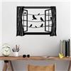 Wallity Hanah Home Elegante accessorio decorativo da parete in metallo, nero, 50 x 38 cm, 100% metallo (1,5 mm), facile da montare, perfetto per arredamento moderno