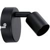 Paulmann 66755 Faretto Carolina a 1 Luce Max. 10 Watt plafoniera Nero Opaco Spot Metallo GU10, 1 pezzo