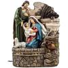 Inmaculada Romero IR Nascita Natale Mistero con fontana Figura 25 cm. monopezzo Resina Bambino Gesù Vergine Maria San