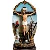 Inmaculada Romero IR Cristo Croce Giudice Justo Figura 40 centimetro. Immagine Resina Colore Elementi della passione