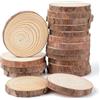 Vonsera 18 Dischi di Legno, Tronchetti da 7-8 cm per Decorazioni e DIY senza Foro - Per Creazioni Artigianali, Matrimoni e Decorazioni Natalizie