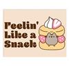 Pyramid International Pusheen Feelin' Like a Snack - Stampa artistica da parete con cornice, 30 x 40 cm, ideale per la casa o l'ufficio, taglia unica