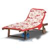 BIANCHERIAWEB Telo Mare da Lettino con Cuscino Modello Comodo Summer Dis. Corallo Rosso