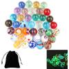 LongZYU 40 Pezzi Biglie in Vetro Colorate 16 mm Biglie Bambini contiene 20 Palline di Vetro Luminose e 20 Glass Marbles Multicolore per Giochi di Marmo Decorazioni Casa Riempitivi di Vasi