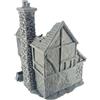 LM3D Casa distrutta a due piani - Fantasy Scenography 28 mm - PLA ecologico - Compatibile con Mordheim, AoS, D & D, Warhammer - Tabletop Terrain