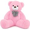 SNOWOLF Orsacchiotto gigante da 140 cm, grande orsacchiotto di peluche peluche peluche giocattolo orsacchiotto bambola per bambini fidanzata (rosa)