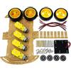 Uxsiya Smart Car Robot, 4wd Smart Robot Car Chassis Kit Buona Rettifica Flessibile Rotazione per L'Intrattenimento,Altre forniture scientifiche ed educative