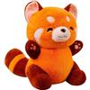 TOPLITHE Peluche Panda Rosso Carino, Giocattolo di Peluche Morbido, Cuscino Pupazzo Cuddly, Regalo for Bambini(23CM/9IN)