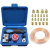 RUIZHI Tubo del freno, 4,75 mm Set di Attrezzi Universali per la Svasatura di Tubi Freno, 7,62 m di Tubo Ø4,75 mm con 16 Connettori + 5 Attacchi, Adatto per Tubi Freno o Tubi Idraulici per Autoveicoli