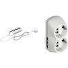 Bticino 3699Db Multipresa Compatta Slot9 Con Interruttore Luminoso, 6 Bipasso 10/16A E 3 Prese P30 & S3614D Adattatore B4, Con 2 Prese Standard Tedesco + 2 Bipasso (10/16 A)