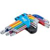 BGS 74460 | Serie di chiavi ad angolo | multicolore | corta | profilo a T (per Torx) con alesatura T10 - T50 | 9 pz.