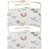 Lonimia Organizer per lettino, da appendere, per lettino, organizer regolabile, per cameretta dei bambini, da appendere (arcobaleno)