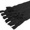 MARARDI [Pack 10] Cerniere [Nero] Nylon [30 cm] Chiusure Lampo per Cucito e Artigianato per Stoffa Vestiti Borse per Cucire a Macchina Patchwork Tessuto di Cotone con Chiusura in Metallo