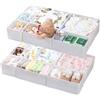 ORLISA Malm Organizzatore per Malm Comò Cassettiera Organizzatore per Vestiti Pieghevole e Lavabile, Combinabile Organizzatore per Armadio o Fasciatoio 14 pezzi, Bianco