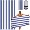 Ainiv Telo Mare Microfibradi 80x160cm, Telo Piscina Doppio Lato Antisabbia con Borsa, Telo Palestra Leggero e ad Asciugatura Rapida, per Piscina, Campeggio, Picnic, Yoga, Palestra, Sport, Blu Scuro