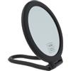PARSA BEAUTY specchio con ingrandimento 3x - Specchio trucco rotondo, doppia faccia, di colore nero - Design moderno per uno styling preciso - Specchio da tavolo da posizionare e appendere