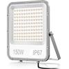 JINABLOSSY Faretto Led da Esterno, Faretti Led Lampada Esterni 6500K Bianca Fredda Faro led esterno Impermeabile IP66 Fari Led Interna ed Esterna per Giardino Cortile Garage Pareti (150W)
