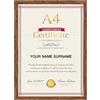 Giftgarden Cornice A4,Cornice Marrone in PVC, Cornice da Parete o Tavolo, Decorazione per Casa,1 Pezzo