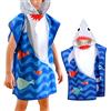 DKLQXCE Teli Mare a Squalo, Poncho da Bagno per Bambini, Squalo Asciugamano da Spiaggia, Poncho Mare Telo Mare in Microfibra, Accappatoio Telo Mare in Microfibra per Spiaggia Bagno Doccia Ragazze Ragazzi