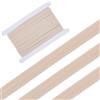 GORGECRAFT Rotolo di Nastro Elastico Antiscivolo da 9 m*12mm con Cinturino in Gomma Elasticizzato da 5mm Fettuccia in Fibra per Cucito Artigianato Fascia per Capelli Fai da Te Indumenti Burlywood