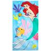 Disney Store Official Asciugamani La Sirenetta, 150 cm x 74 cm, con immagine di Ariel e Flouder, asciugamani bimbi per spiaggia, bagno, lezioni di nuoto e vacanze