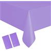 YAAVAAW 2 tovaglie usa e getta per tavolo da pranzo, 137 x 274 cm, colore viola, per feste, rettangolare, tovaglia usa e getta, in plastica, per picnic, baby shower, matrimoni, Natale, feste di compleanno