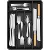 Lifewit Posate da cassetto, Organizzatore Posate Cucina, 24x34 cm, 5 Scomparti, Nero