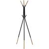 DKD Home Decor Appendiabiti da Piede DKD Home Decor Nero Acciaio Legno di caucciù (65 x 65 x 179 cm)
