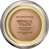 Max Factor Miracle Touch, Fondotinta Coprente con Acido Ialuronico, 078 Sand Beige, 12 ml