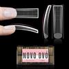 NOVO OVO Halloween - Unghie finte leggermente ricurve e affilate, extra spesse curve naturali, a pressione, copertura completa in gel morbido, kit acrilico con linea di aiuto, 15 dimensioni