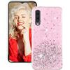 SEHEYA Cover compatibile con Samsung Galaxy A50 / A50S / A30S Custodia Brillantini Trasparente Silicone Morbido Sottile Case Scintillante Paillettes Cover per Donna Ragazza, Rosa