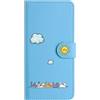 Nokverzy Custodia Pelle per Huawei P20 Pro(6.1) Cover Magnetica Porta Carte Cavalletto Pieghevoli Portafoglio Flip Cover per Huawei P20 Pro(6.1) Pelle Libro con Cordini Gatti Nuvola Pattern Blu