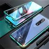 Wishcover Custodia Magnetico per OnePlus 7 PRO,OnePlus 7 PRO Cover 360 Gradi Full Body Trasparente Vetro Temperato+Alluminio Metal Bumper con Adsorbimento Magnetico Copertura Case per OnePlus 7 PRO