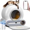 GESEILAY Lettiera elettrica autopulente per gatti Cat Litter Box Self Cleaning automatica XXL con app per gatti elettrici chiusi per gatti grandi (tipo A)