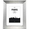 Hama Cornice portafoto in plastica Paris (cornice 30 cm x 40 cm, bordi 20 mm x 15 mm, per foto di dimensioni 20 cm x 28 cm, vetro reflex, polistirene (PS), con gancio) argento