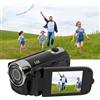 PUNELE Fotocamera con Schermo Ruotabile, Fotocamera Digitale D90 1080P 16MP Videocamera con Schermo Ruotabile da 2,4 Pollici Videoregistratore HD con Zoom 16X con Luce di Riempimento