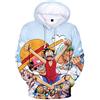 WANHONGYUE Anime One Piece Luffy Pullover Felpe con Cappuccio Adulto Cosplay 3D Stampa Hoodie Maglione Sweatshirt Cappotto 7 S