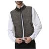 QIFLY Gilet da palestra da uomo gilet da corsa senza maniche t-shirt casual sport senza maniche top ad asciugatura rapida gilet elasticizzato estivo gilet tropicale per uomo UK, cachi, 3XL