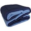 Russo Tessuti Trapunta Piumone Matrimoniale Singolo Piazza Mezza Double Face Rubino Invernale-Blu/Celeste-Singolo
