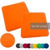 heimtexland ® Set di 2 cuscini per sedia in feltro, cuscini rettangolari, tipo 631, 35 x 35 cm, arancione
